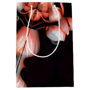 "White heart in black from sun" Medium Gift Bag