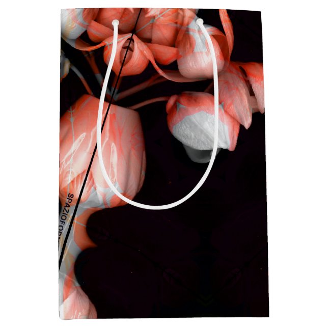 "White heart in black from sun" Medium Gift Bag (Front)