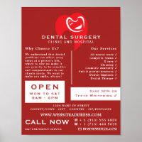 White Hearted Tooth Logo Dentistry, Dentist Advert