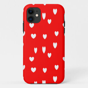 White hearts on red Case-Mate iPhone case