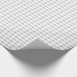 White Hearts on Silver Wrapping Paper