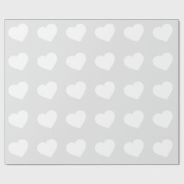 White hearts  wrapping paper