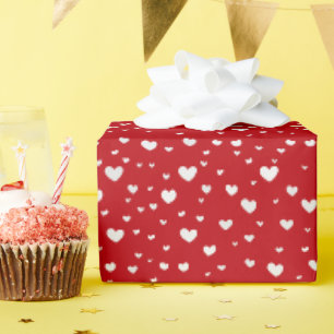 White Heats On Red Wrapping Paper