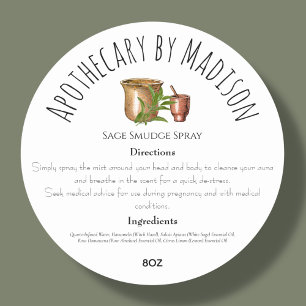 White Herbal Product Ingredient Labels