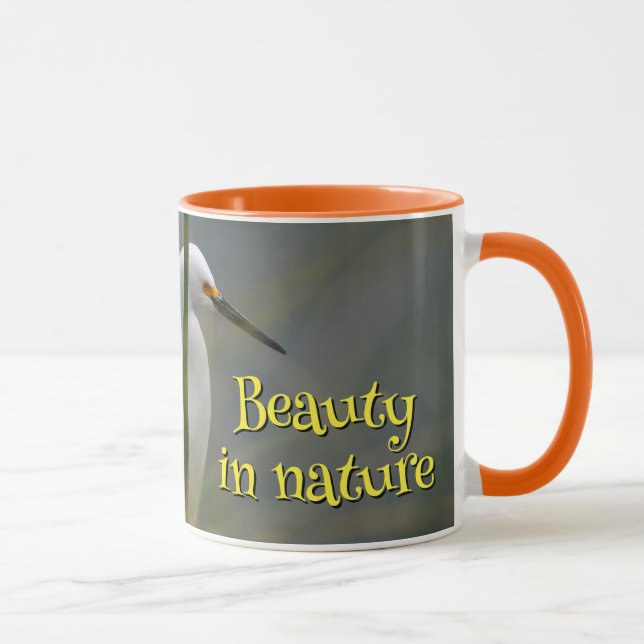 White heron mug (Right)