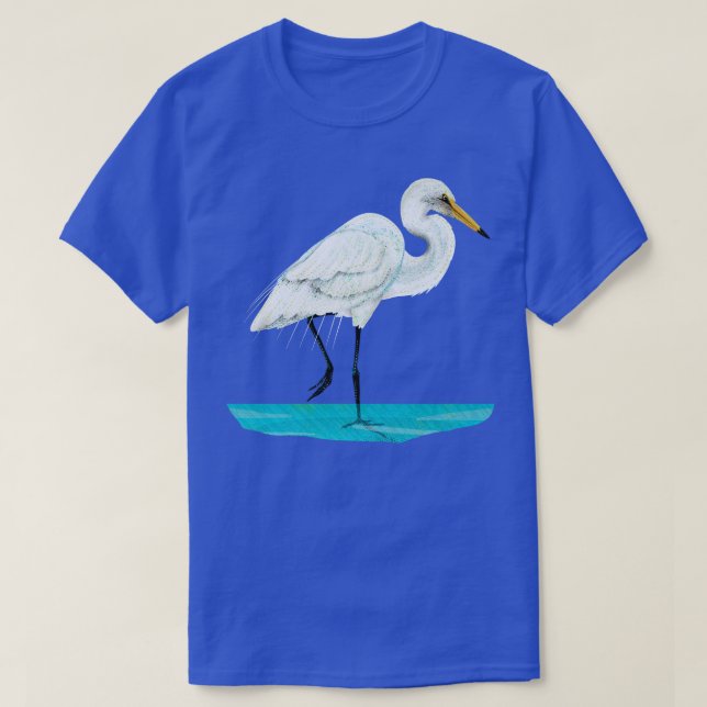 White Heron T-Shirt (Design Front)