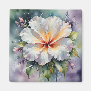 white hibiscus dream magnet
