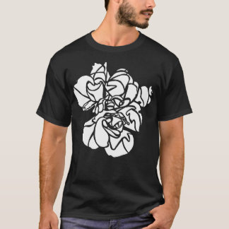 White Hibiscus Flower Plant Art T-Shirt