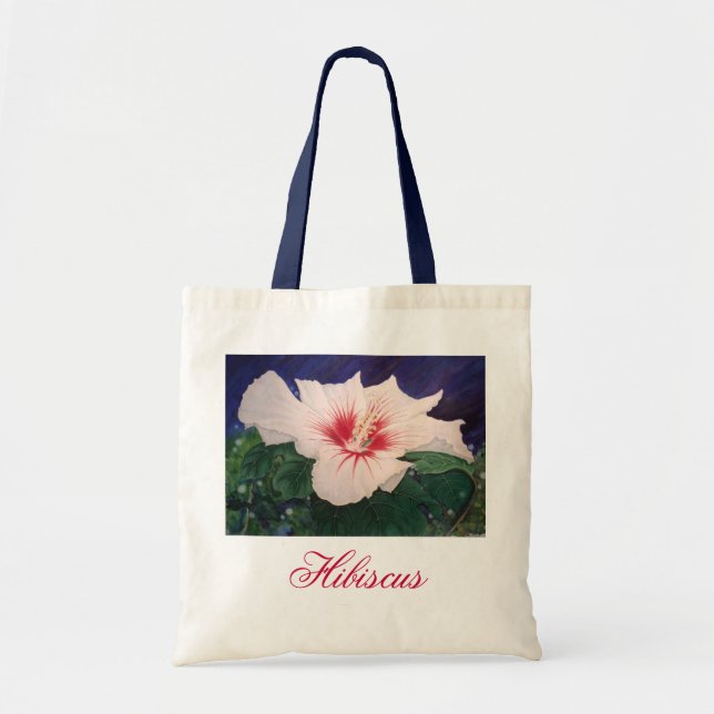 White Hibiscus, Hibiscus Tote Bag (Front)