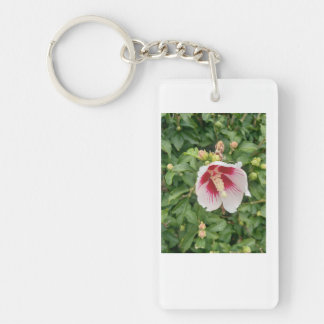 White Hibiscus Key Chain