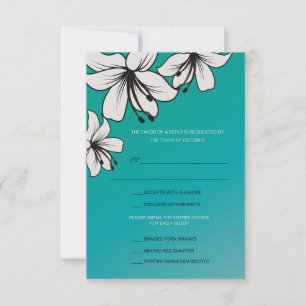 White Hibiscus - rsvp cards