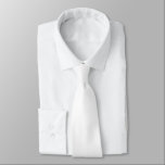 White Hidden Initials Solid Colour Neck Tie<br><div class="desc">White Hidden Initials Solid Colour. For weddings or everyday use,  with initials hIdden on the back which you can easily personalise or delete if not required. Can be changed to any colour of your choice via the Customise Further option,  or please message me if you need help with this.</div>