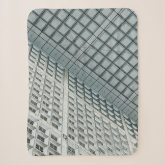 White high-rise commercial building sherpa blanket