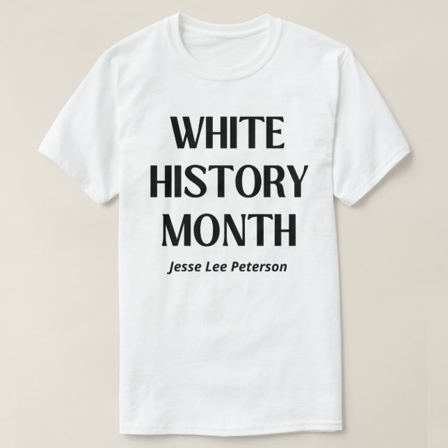 White History Month Jesse Lee Peterson T-Shirt (Design Front)