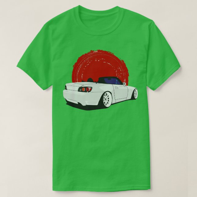 White Honda S2000 Back View T-Shirt (Design Front)