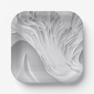 White Honeycomb Paper Plate