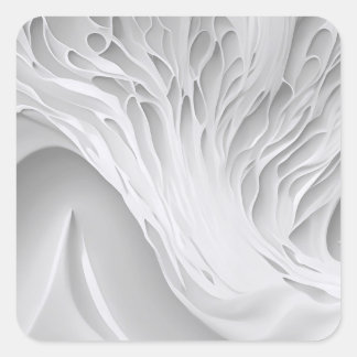 White Honeycomb Square Sticker