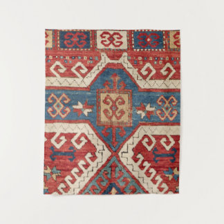 White Hooked Southwestern Shape Tapestry