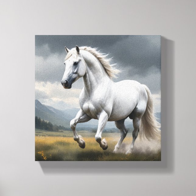 White Horse Canvas Print (Front)
