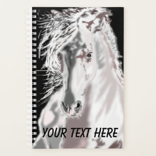 White Horse - Customisable - Add Your Text / Name Planner