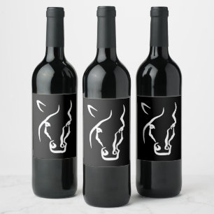 White Horse Face Wine Label