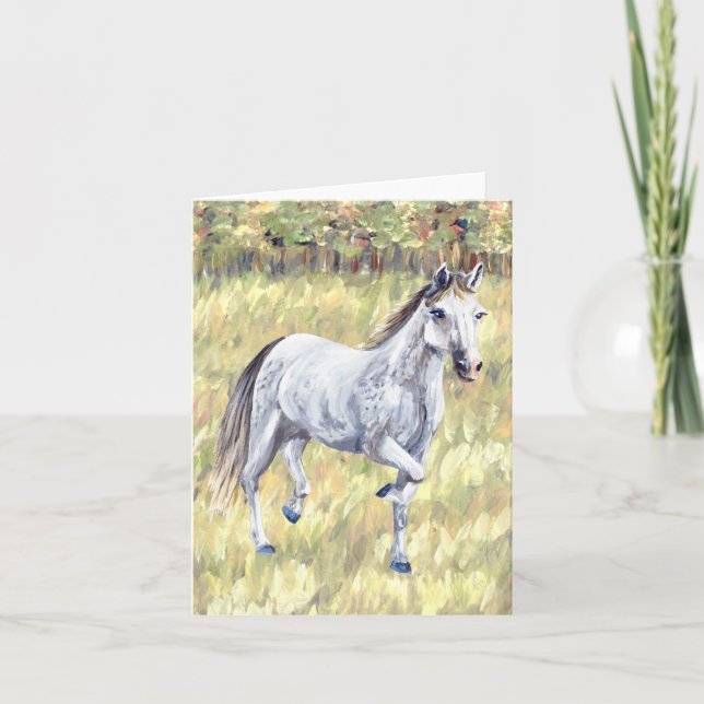 White Horse Folded Card (Front)