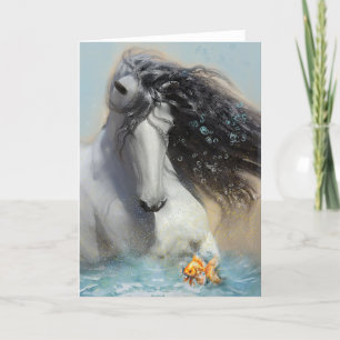 White Horse - Greeting Card