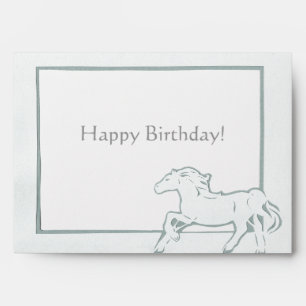 White Horse Greeting Card Envelope