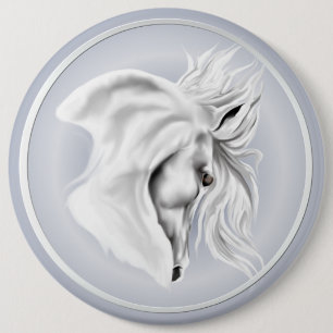 White Horse Head Button