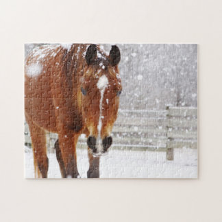 White Horse Head Jigsaw Puzzle
