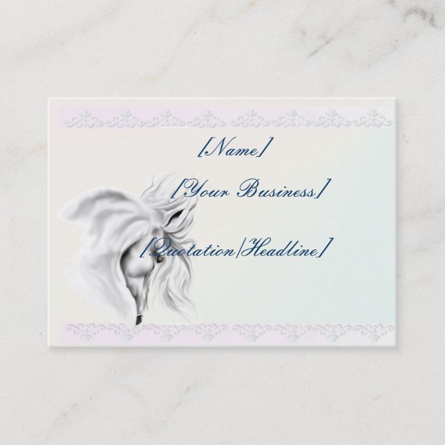 White Horse Head profilecard_chubby_horizontal,... Business Card (Front)