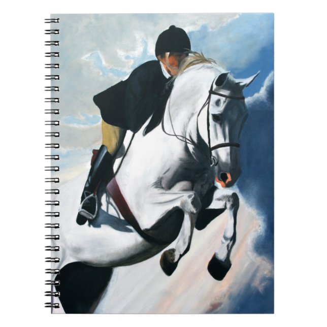 White Horse Head Spiral Notebook (Front)