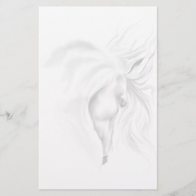White Horse Head Stationary Stationery (Front)