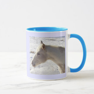 White Horse in Snow mug