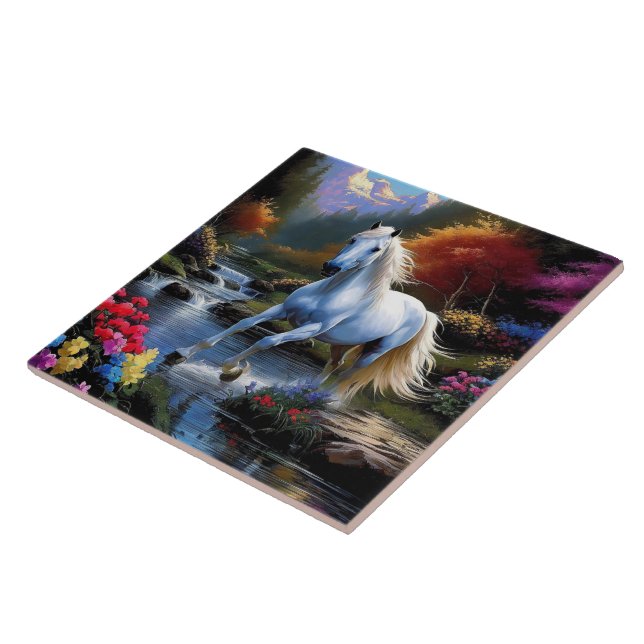 White horse  Keep or design your own Tile (Side)