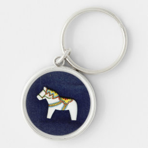 White horse keychain
