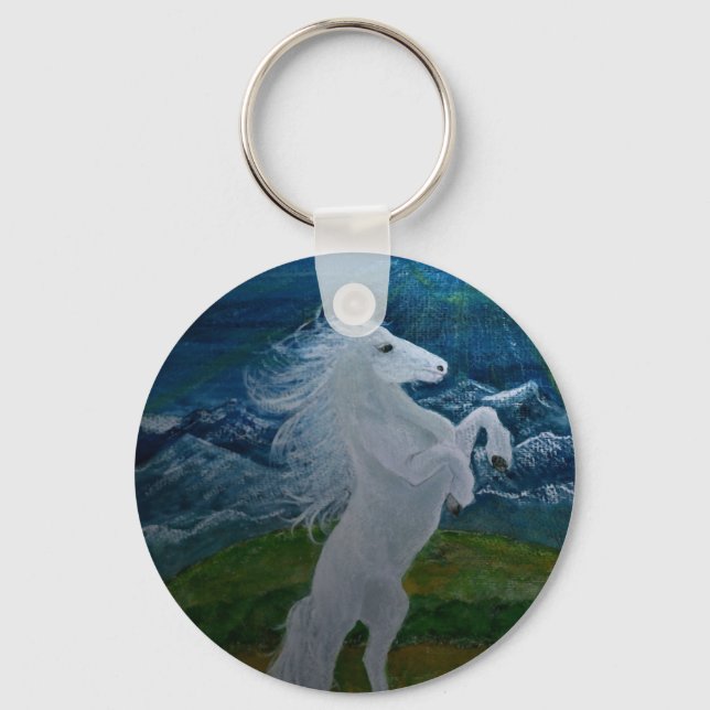 White Horse Keychain (Front)