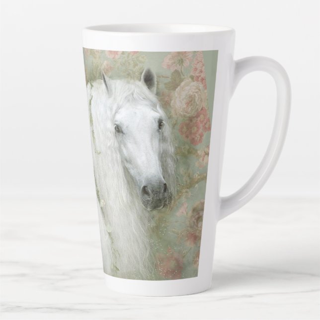 White Horse - Latte Mug, Mug, Cup (Right)