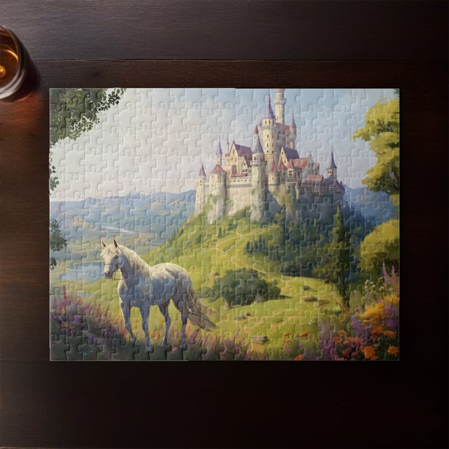 White Horse Leaves The Fantasy Palace Jigsaw Puzzle (Creator Uploaded)