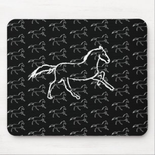White horse mouse pad