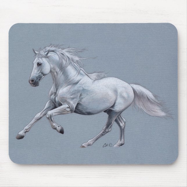 White Horse Mousepad (Front)