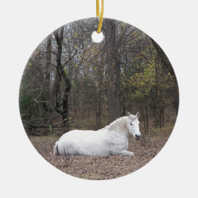 White Horse Ornament (Front)