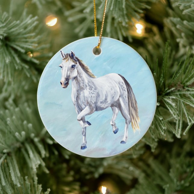White Horse Ornament (Tree)