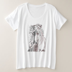 White Horse Plus Size T-Shirt