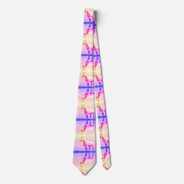 White Horse print Neck Tie (Front)