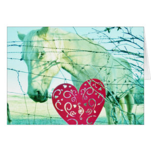 White Horse Red Heart Valentine