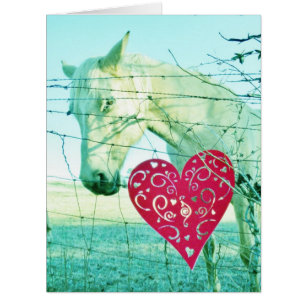 White Horse Red Heart Valentine