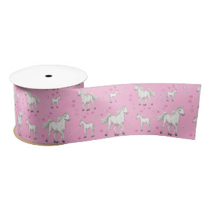White Horse Satin Ribbon
