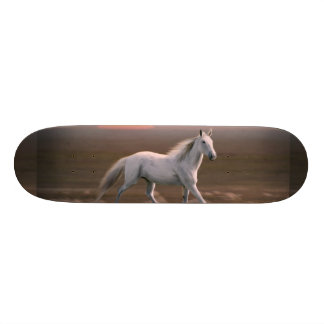 White horse skateboard