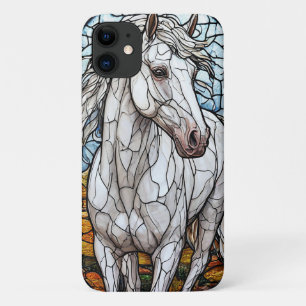 White Horse stained glass Case-Mate iPhone Case